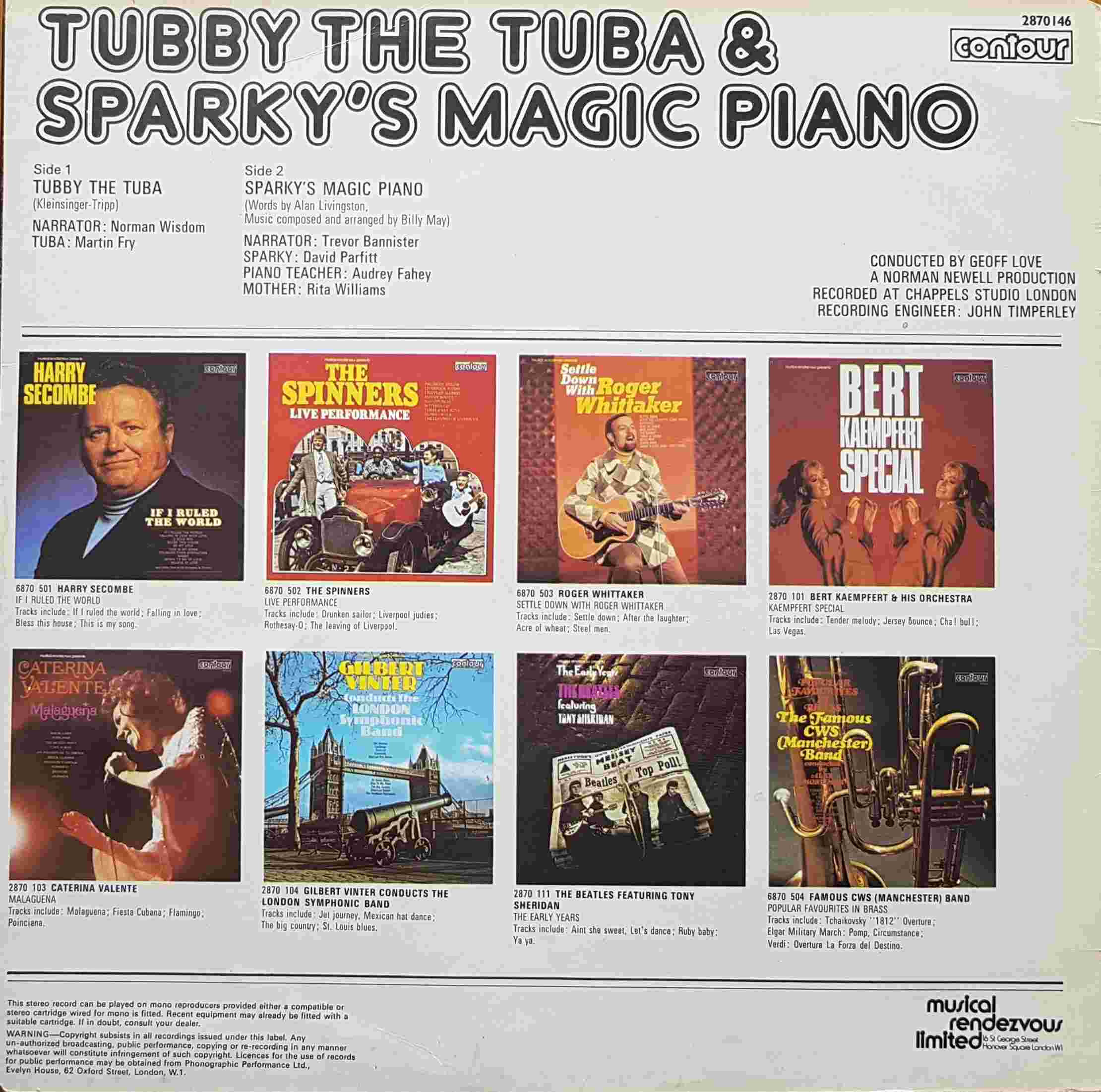 Picture of C 2870146 Tubby the tuba & Sparky's magic piano by artist Kleinsinger-Tripp / Alan Livingston from ITV, Channel 4 and Channel 5 library